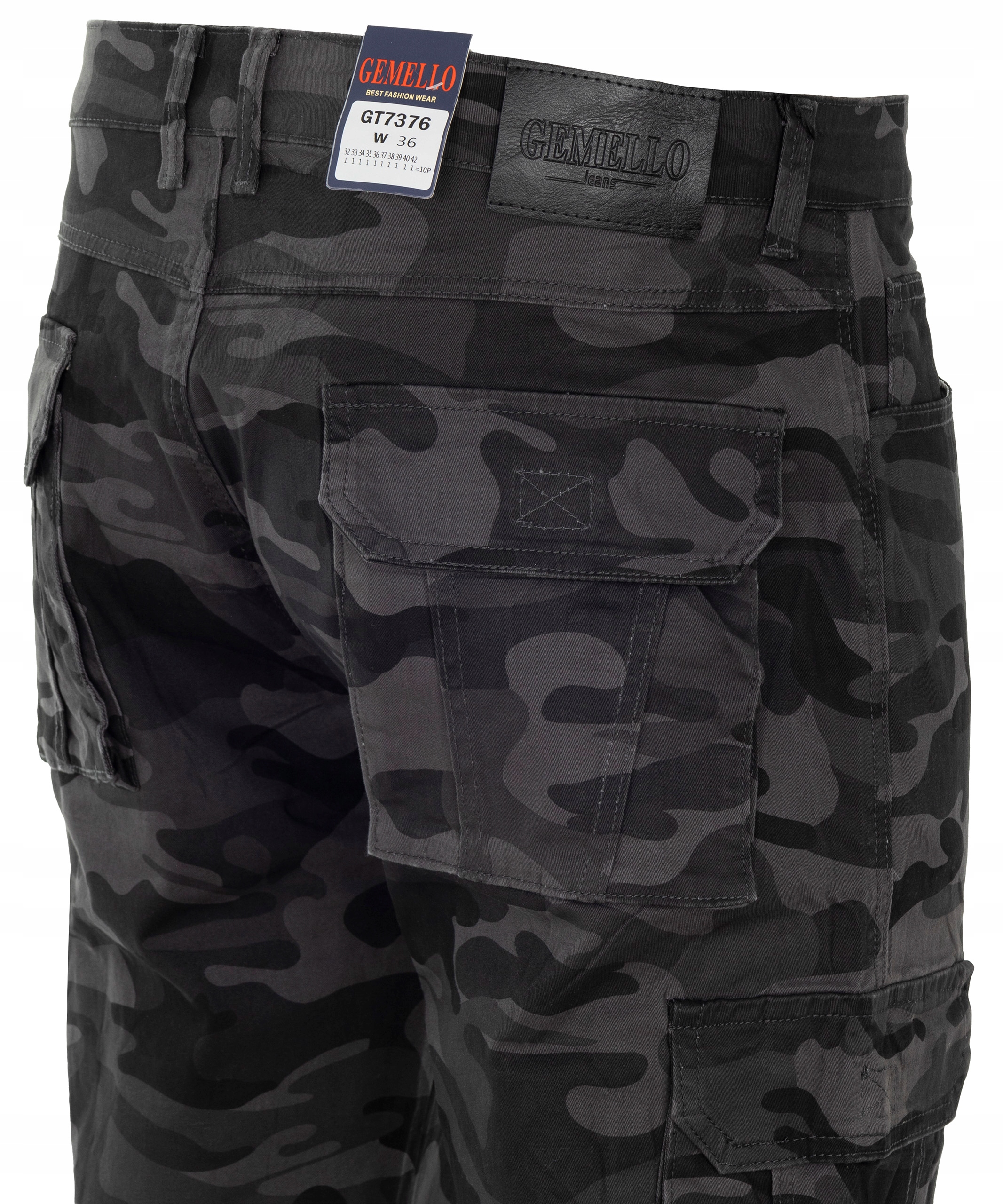 spodnie BOJÓWKI MORO BAWEŁNIANE CIEMNO-SZARE MORO GEMELLO W35 Marka inna