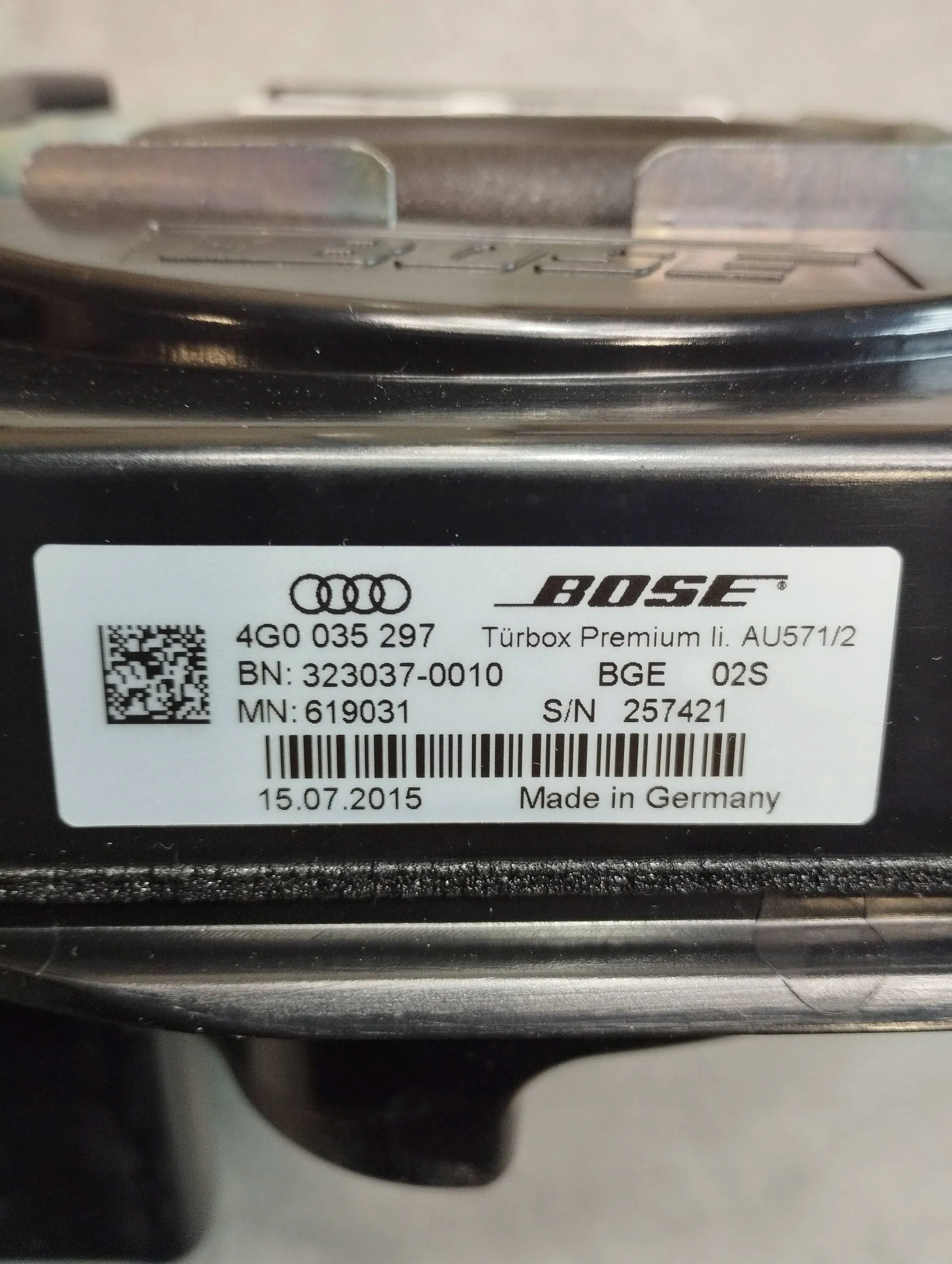 AUDI A6 C7 speakers amplifier BOSE 4G5035223B