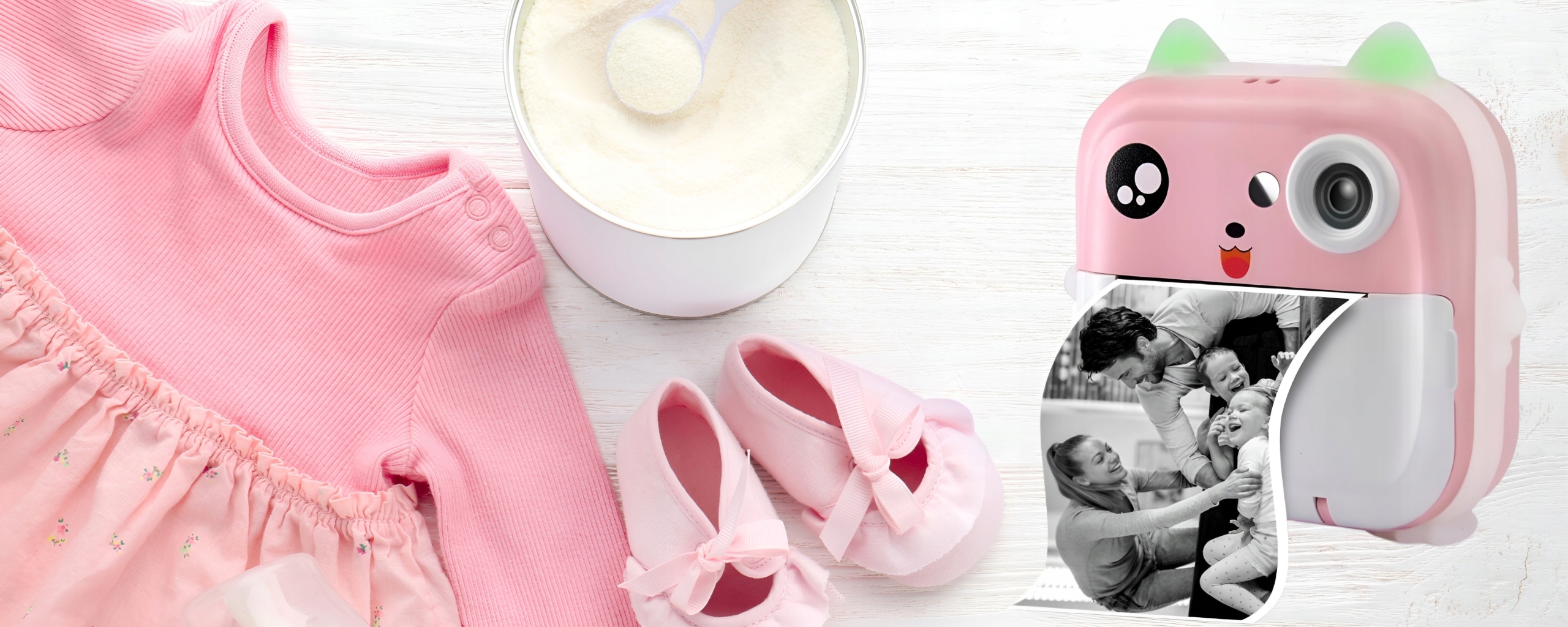 APARAT NATYCHMIASTOWY DLA DZIECI DRUKUŚ DRUKARKA Z KARTA 32GB + 3 ROLKI Wysokość produktu 11 cm