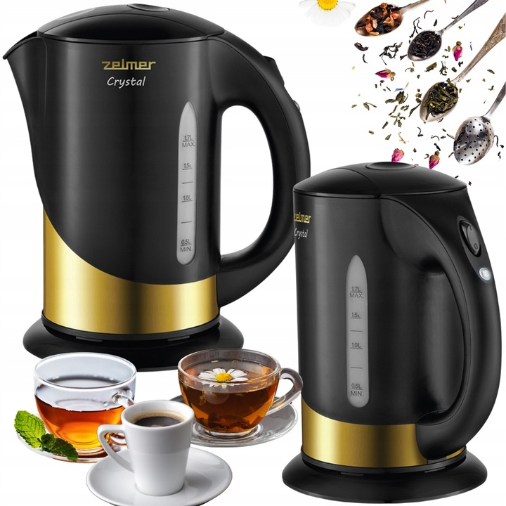 Czajnik Elektryczny Zelmer ZCK7630 black&gold 2200 W 1,7 l Czarny/złoty