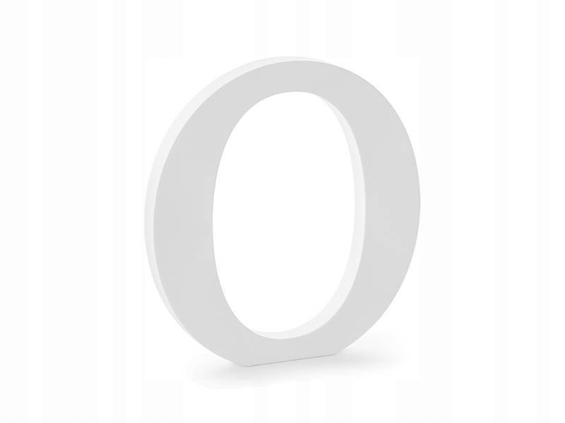 

Drewniana biała litera "o" 19,5x 20,5cm