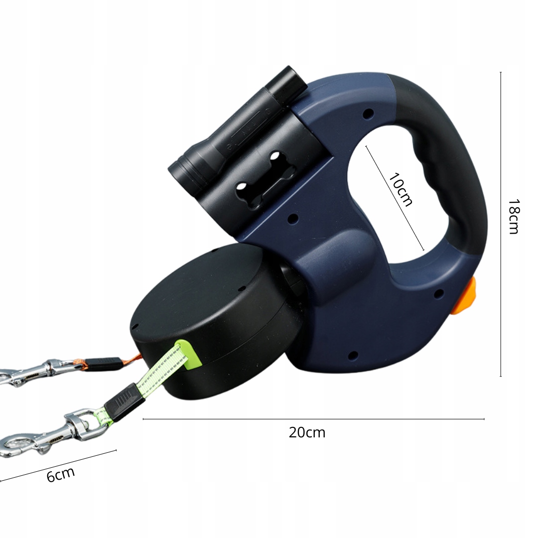 Vodítko Pro Dva Psy S Reflexní Svítilnou, Páska 3M