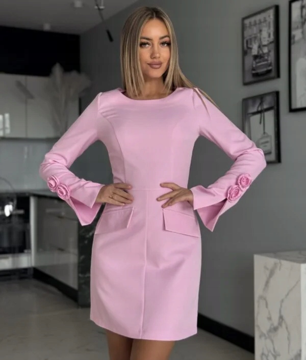 Elegantní Šaty Polská Kvalita Květiny 3D Zeštíhlující Růže XXXL