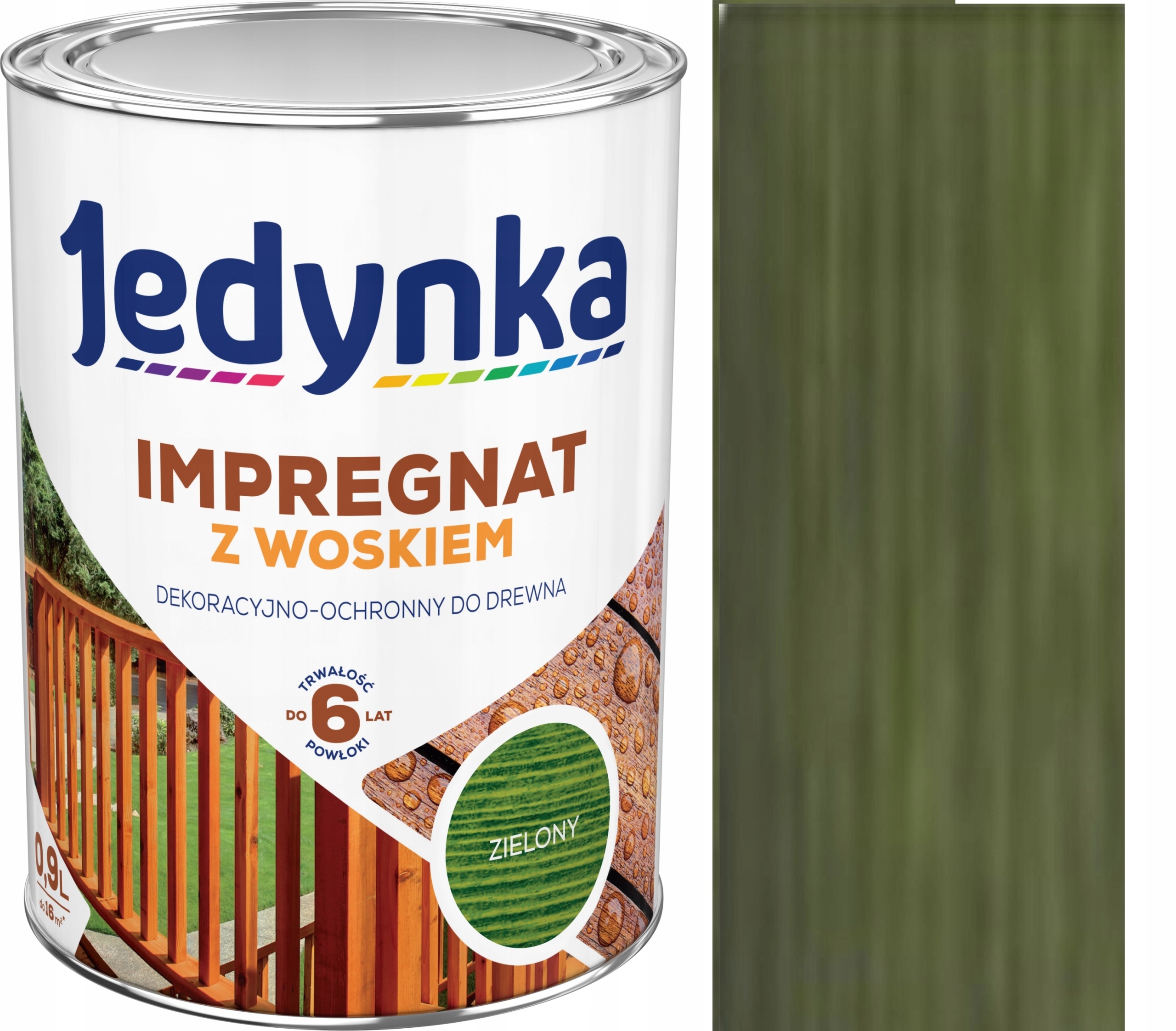 

Jedynka Impregnat Do Drewna Z Woskiem 0,9L Zielony