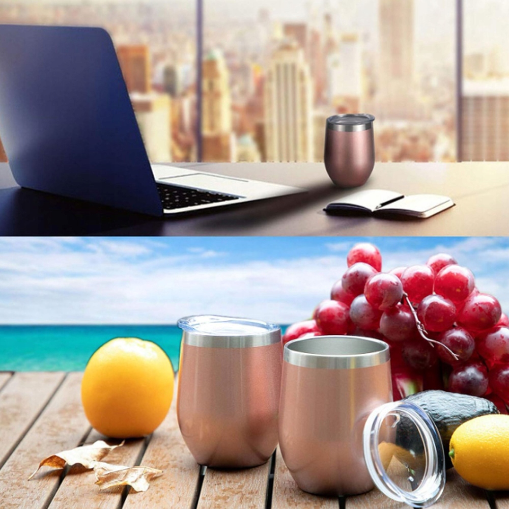 IZOLOWANY KUBEK NA WINO ZE STALI NIERDZEWNEJ, KUBEK NA KAWĘ Z POKRYWKĄ Liczba osób 2