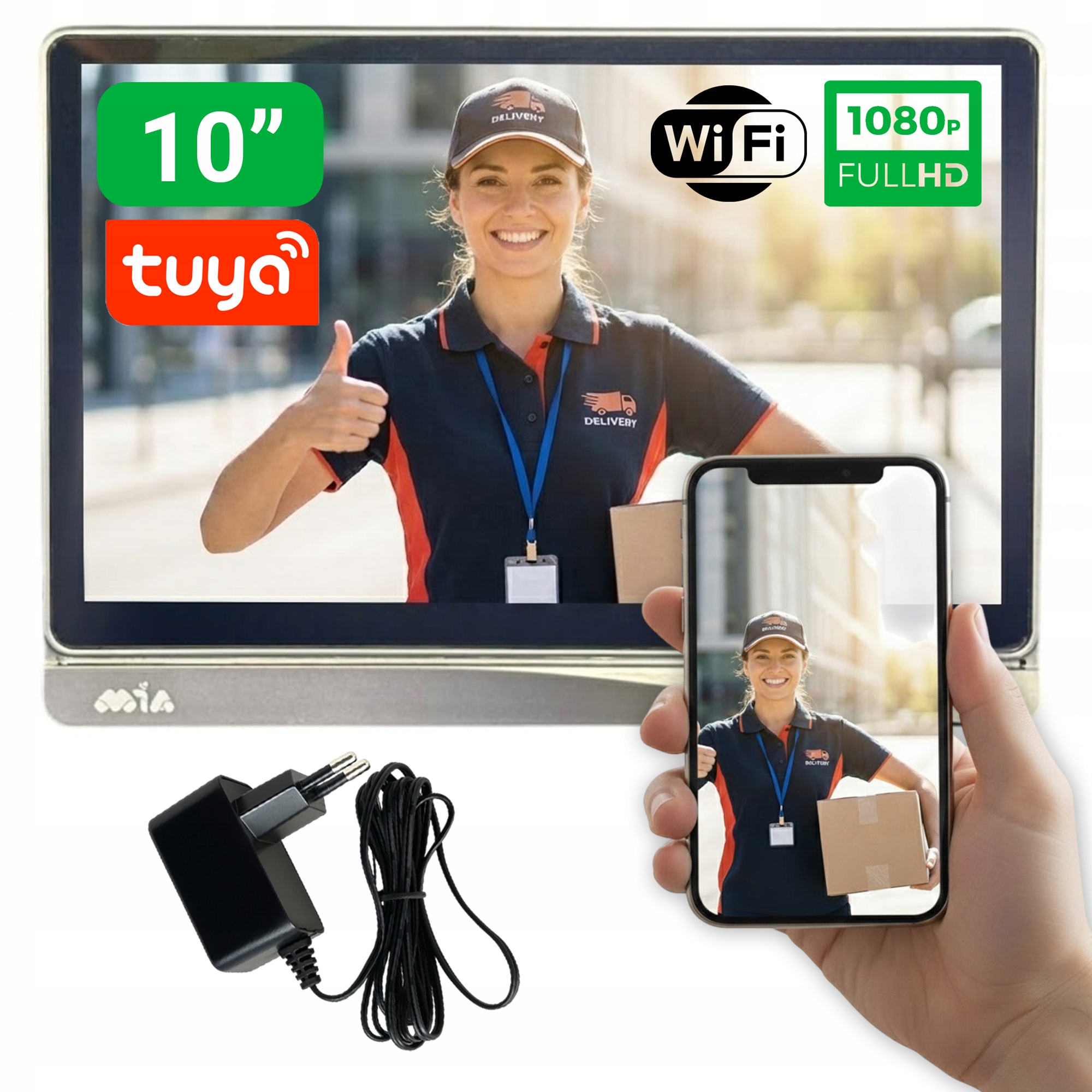 Videovrátnik Wifi dotykový Fhd s aplikáciou Tuya 10B-SD bránová stanica 1080P