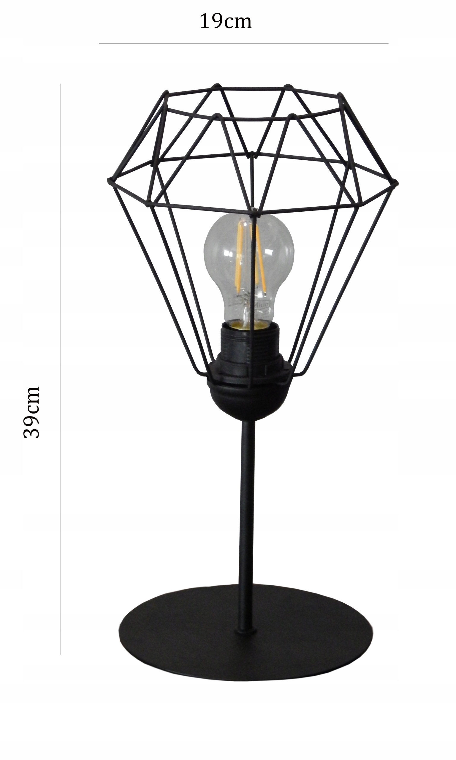 LAMPA NOCNA STOŁOWA BIURKOWA DRUCIAK LED LOFT E27 Marka Adex