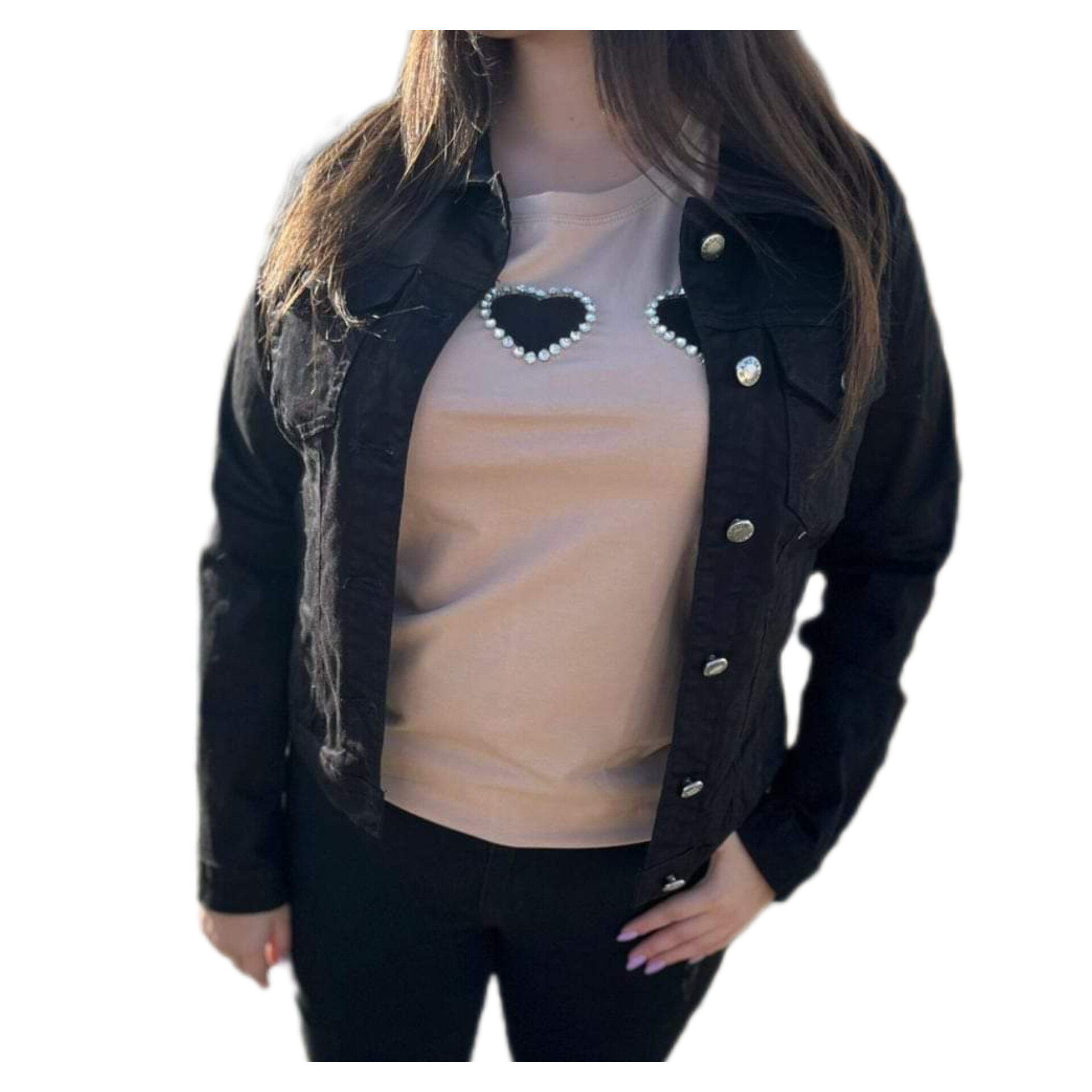 Džínová bunda katana černá velikost 2XL