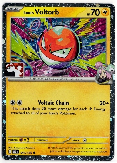 Karta Pokemon Tcg Iono's Voltorb (047/159) Holo Stamp