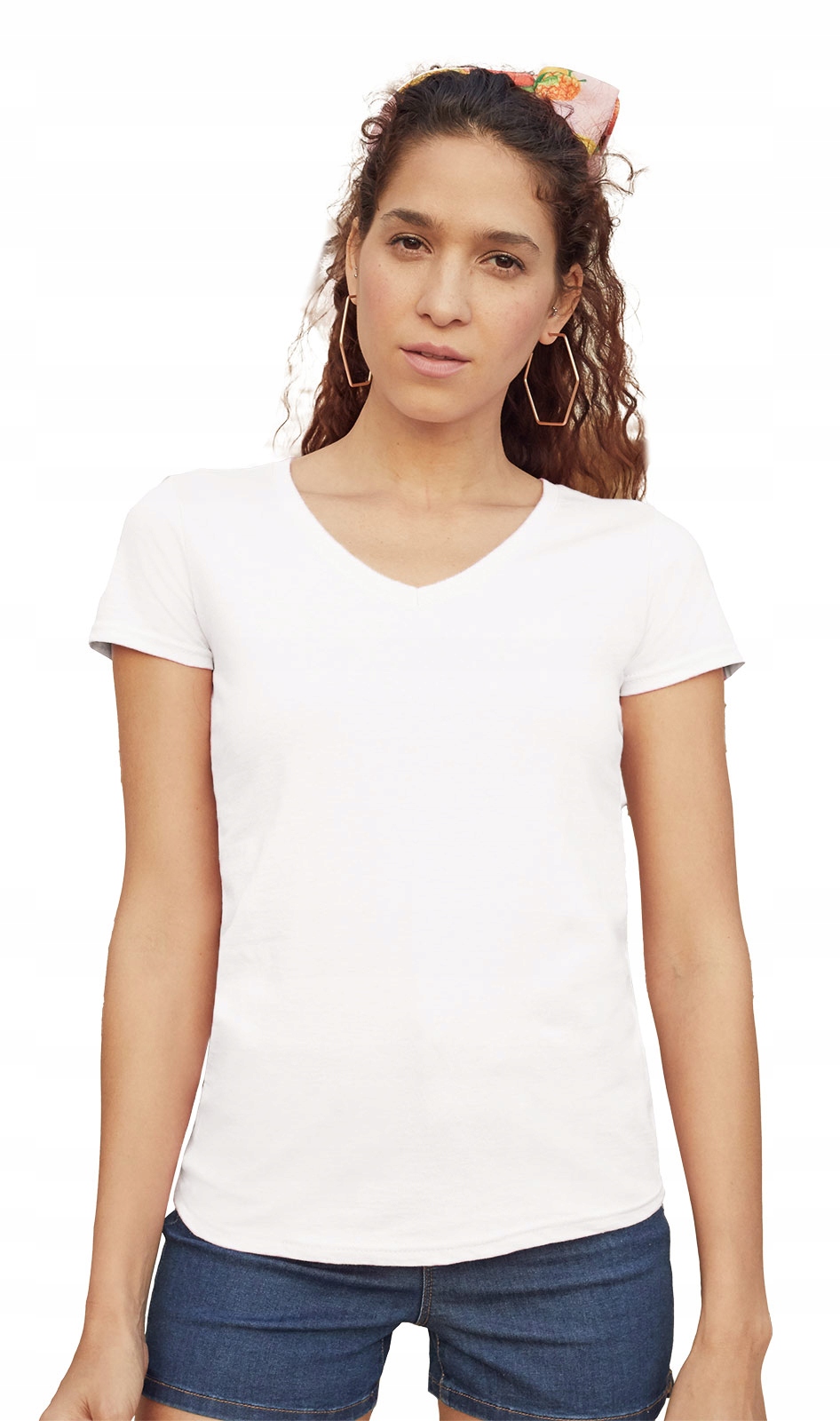 

Damska koszulka Fruit v-neck Valueweight biała M
