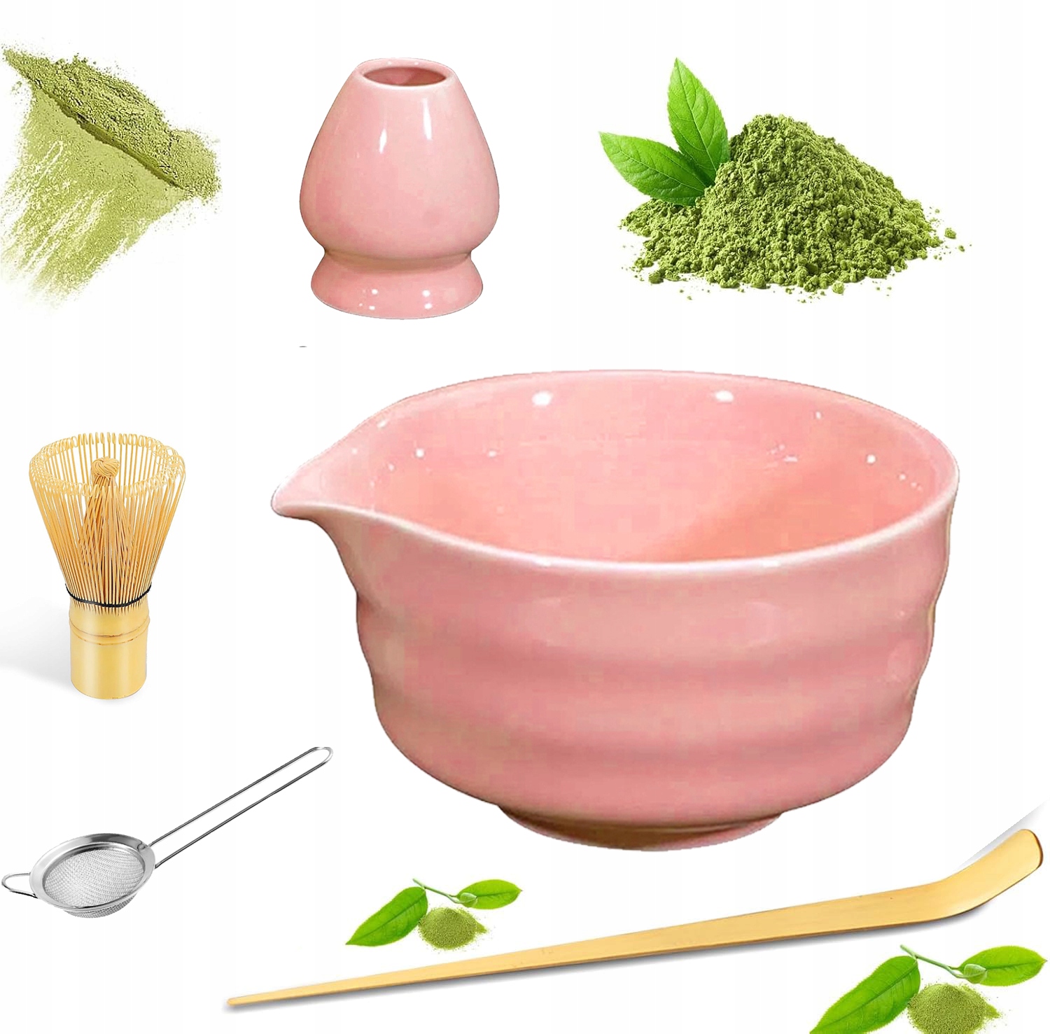 Matcha Sada Pro Japonský Čajový Obřad, Miska S Výlevkou