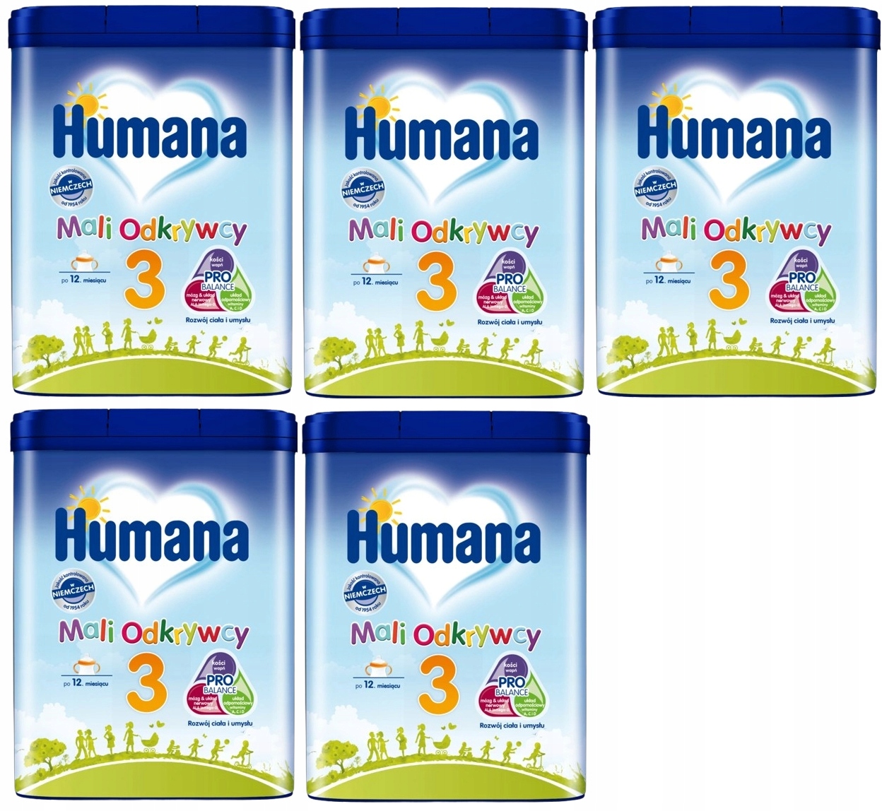 HUMANA 3 MLEKO NASTĘPNE PO 12 MIESIĄCU 5x 650G