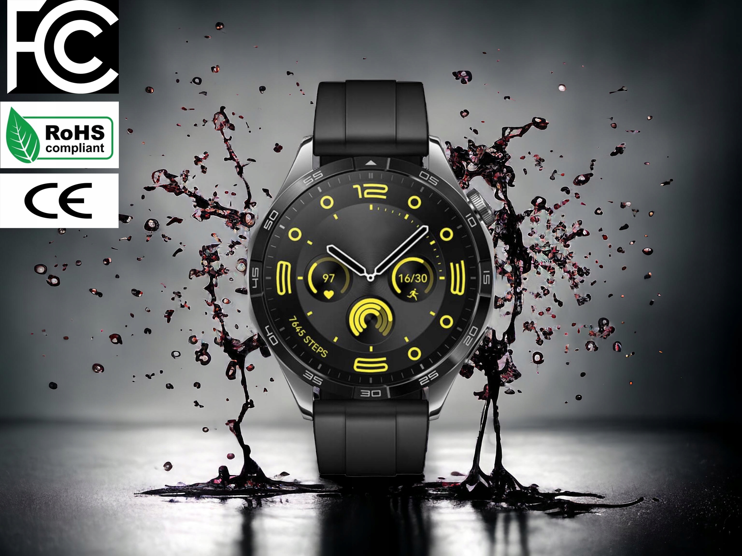 SMARTWATCH ZEGAREK MĘSKI ROZMOWY SPORT ZDROWIE POLSKIE MENU SMART WATCH Materiał paska guma