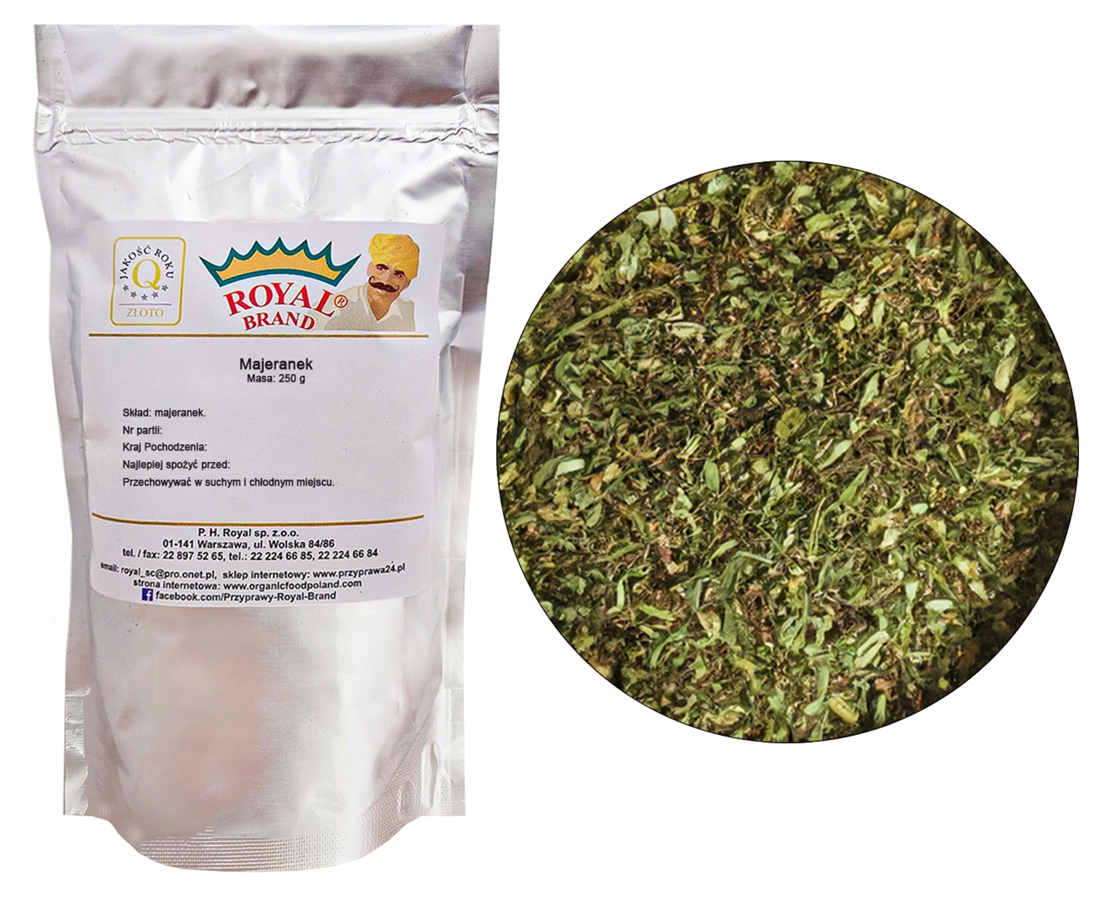 MAJERANEK 250g AROMATYCZNA Przyprawa DUŻE OPAKOWANIE HoReCa