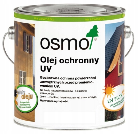 Ochranný olej Uv fasádne domy z Osmo Borovica 424 2,5L