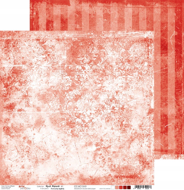 Papier 30,5x30,5 Craft o'clock Red Mood 01