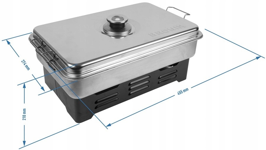 WĘDZARNIA PRZENOŚNA ZESTAW ZRĘBKI+PALIWO+BROWIN Waga produktu z opakowaniem jednostkowym 4 kg