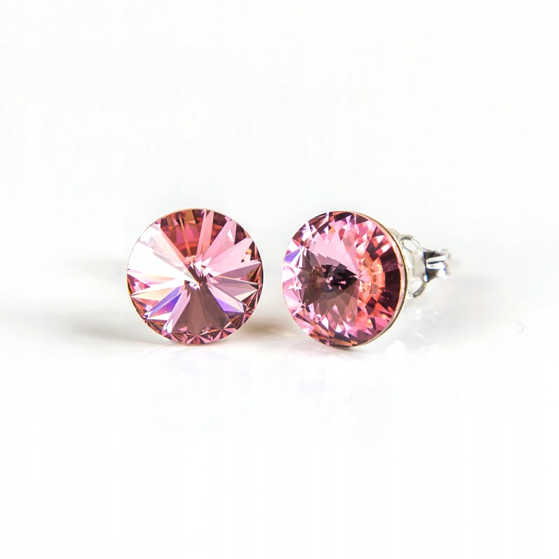

Srebrne Kolczyki 925 z kr. Swarovski Rivoli 8mm Lr