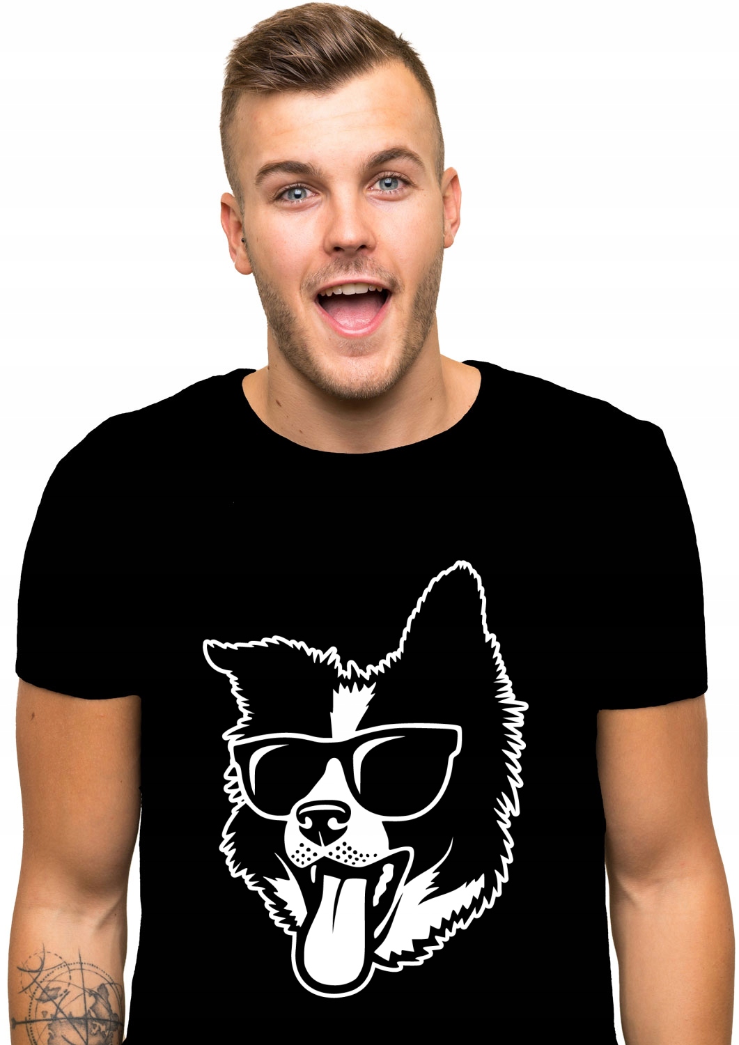 

koszulka Border Collie W Okularach Okulary Pies