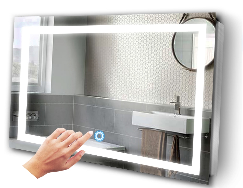 LUSTRO LED 80x60 ŁAZIENKOWE PODŚWIETLANE LEDOWE WŁĄCZNIK DOTYK PREMIUM Typ lustra ścienne