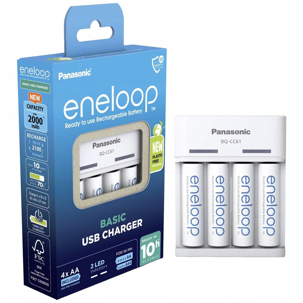 

Ładowarka Panasonic Usb 4x Aa Eneloop 2000mAh
