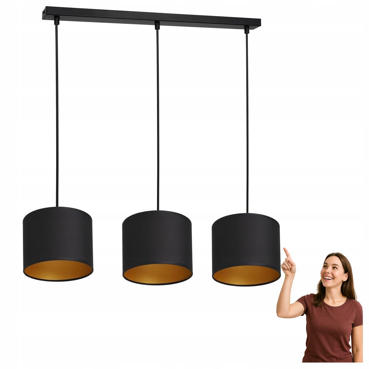 Trojitá závesná lampa na lište Arden 3493 Luminex