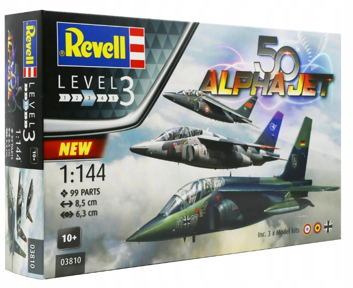 Model na zlepenie Revell1 50th Anniversary Alpha Jet