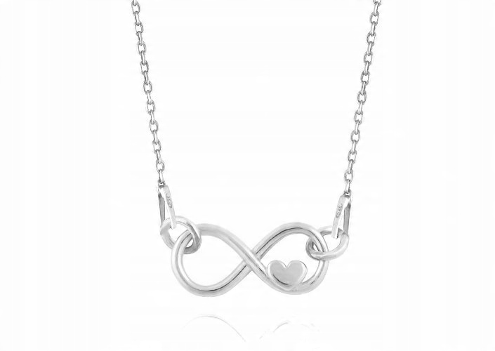 

Łańcuszek Infinity Nieskończoność z serduszkiem