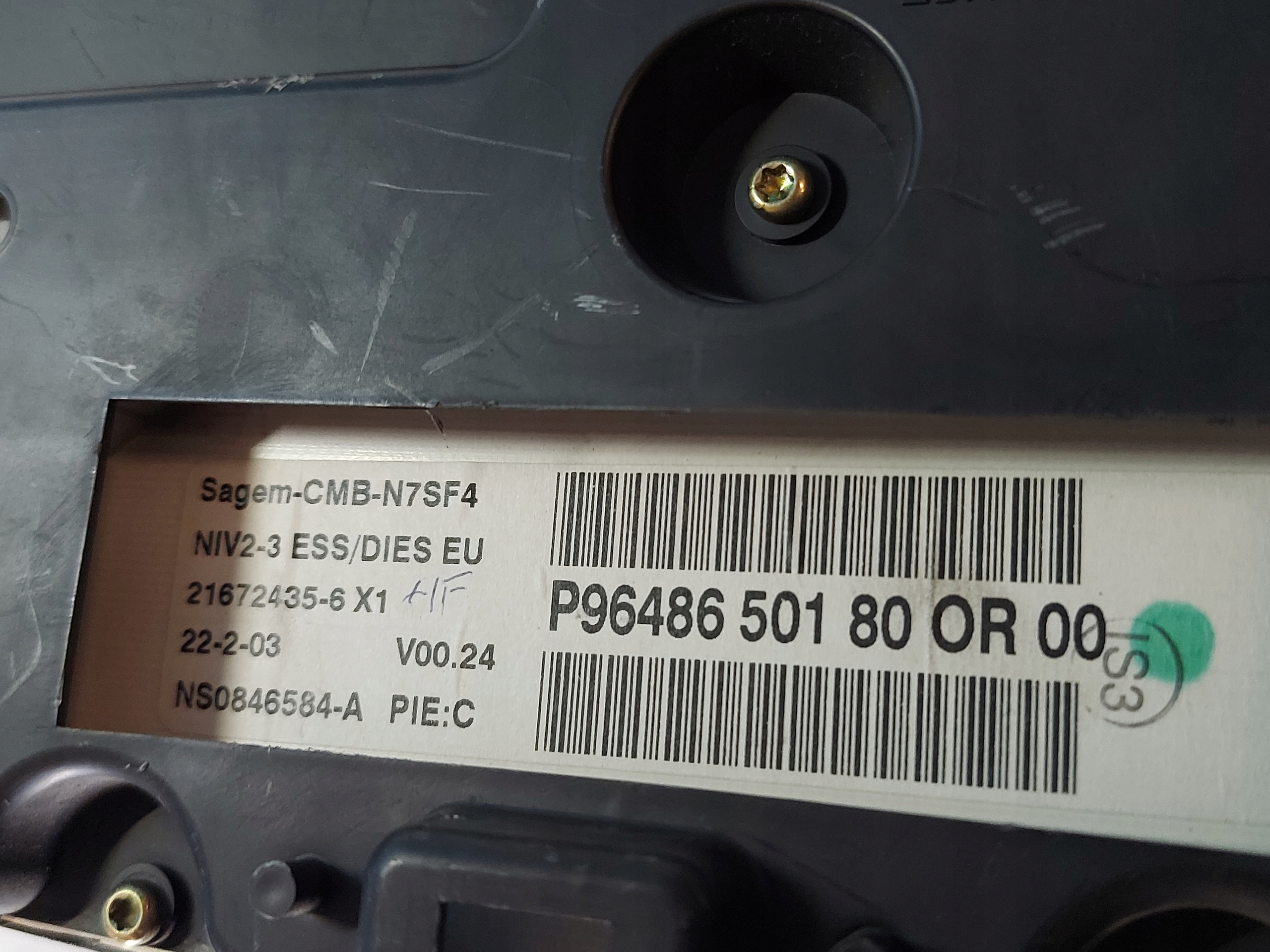 dials clock XSARA 2.0 HDI P9648650180