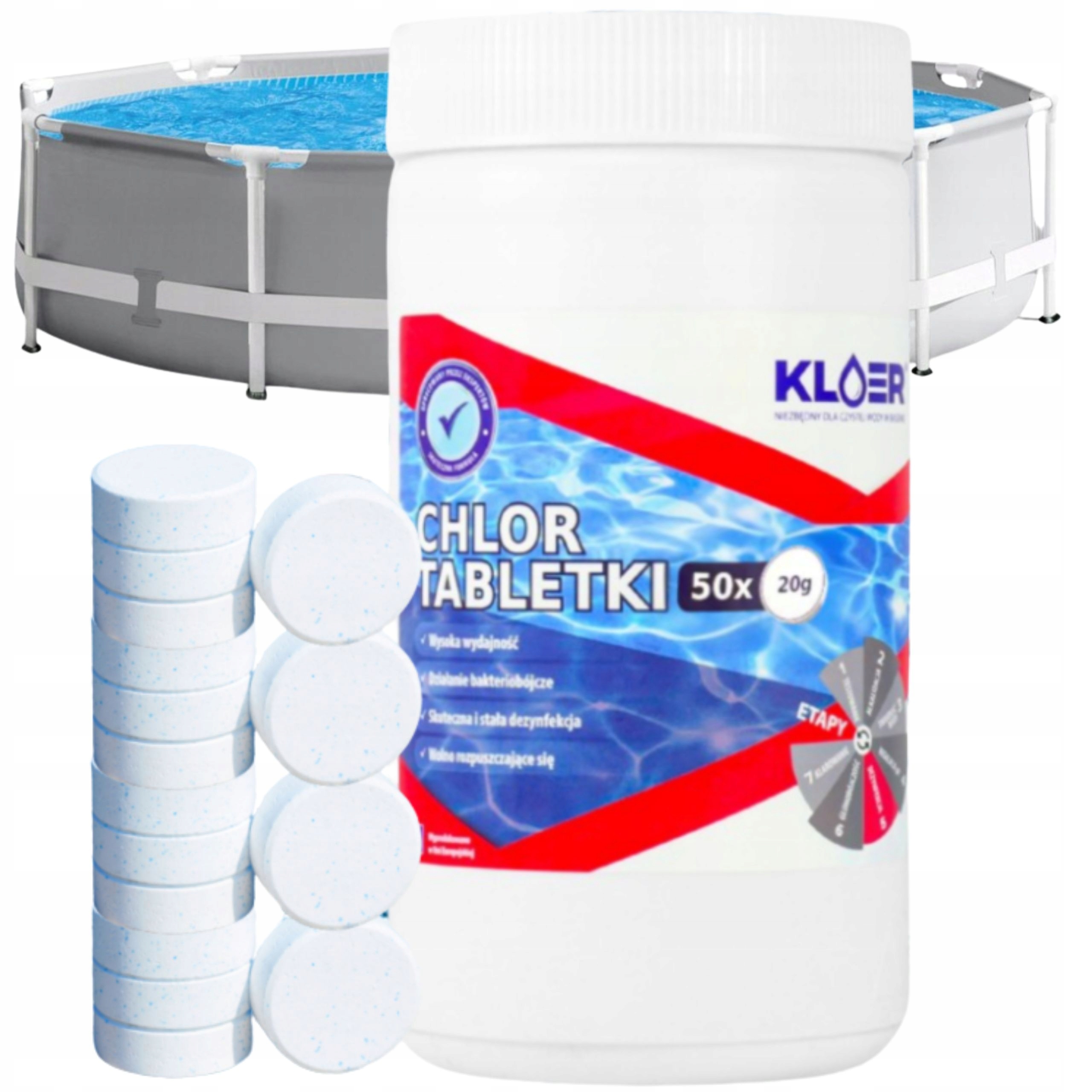 Tabletki chlorowe KLOER 20 g, opakowanie 1 kg