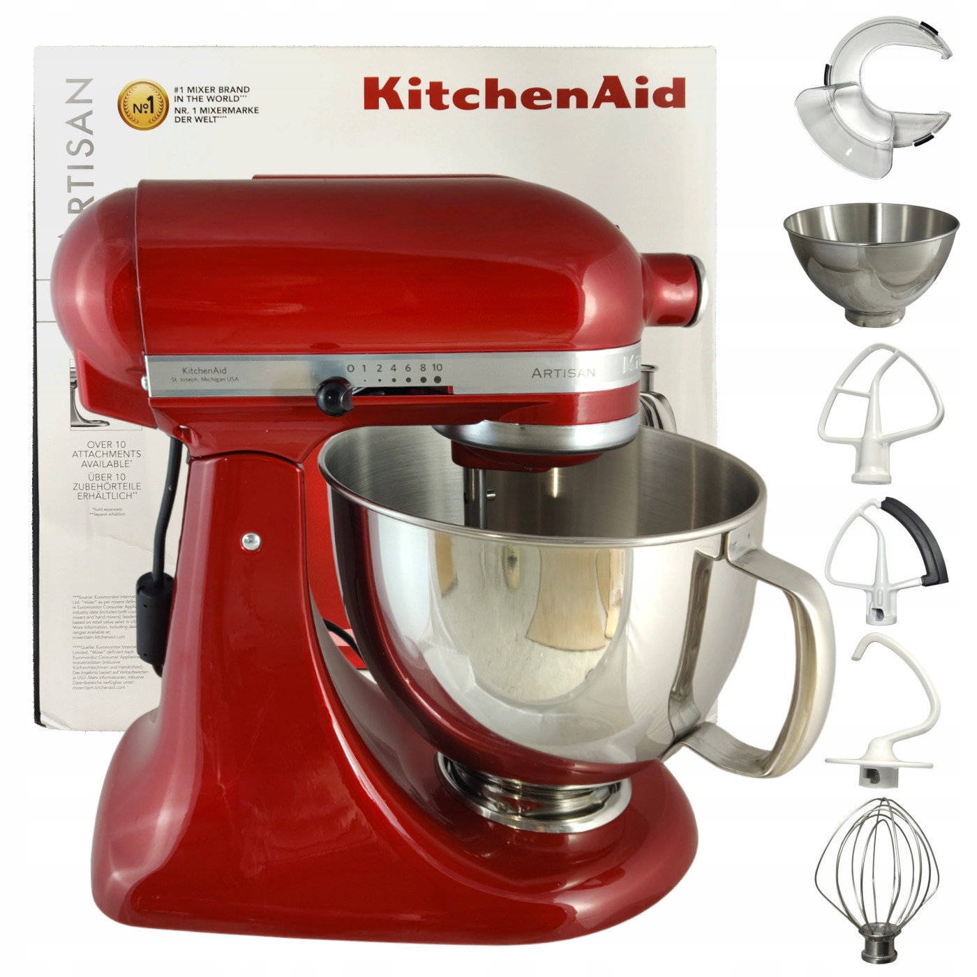 Kuchynský robot KitchenAid Artisan 5KSM175PSECA Karmelek Červený