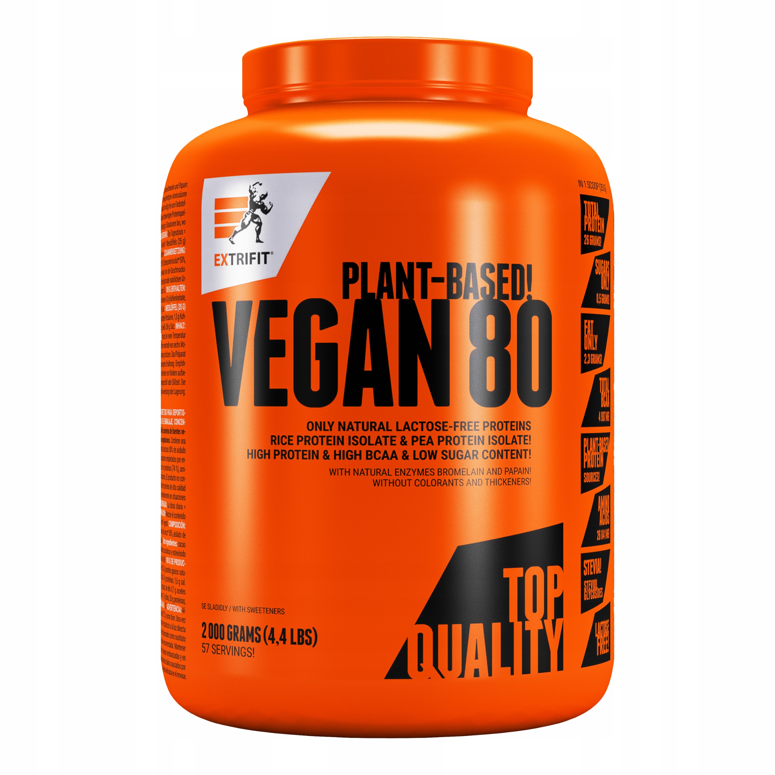 Rostlinné Veganské Bílkoviny Extrifit Vegan 80 2000 g