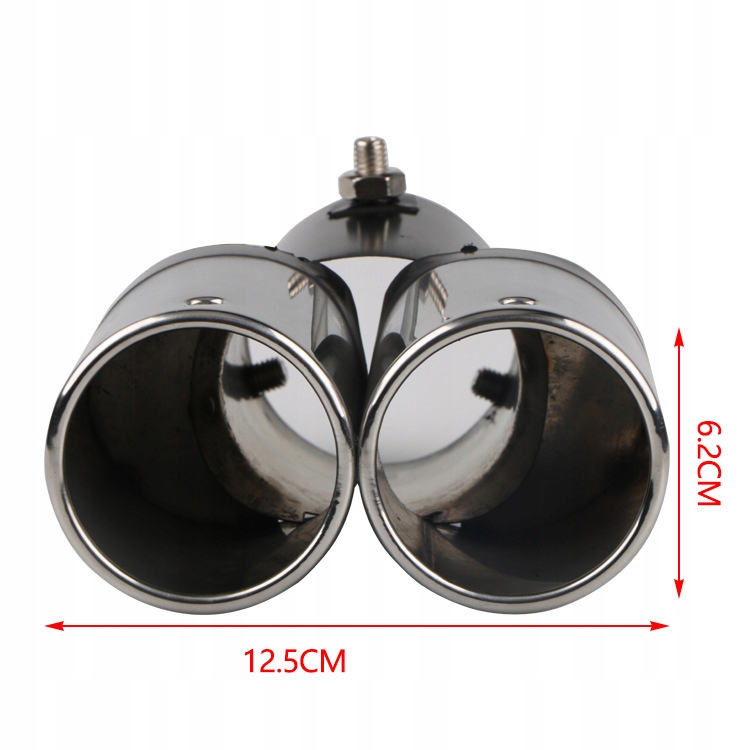 Tłumik Wydechu Samochodowego Z Podwójnym Wylotem Długość (mm) 180