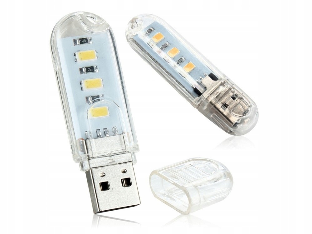 MINI LAMPKA 3 LED wtyk USB (2410)