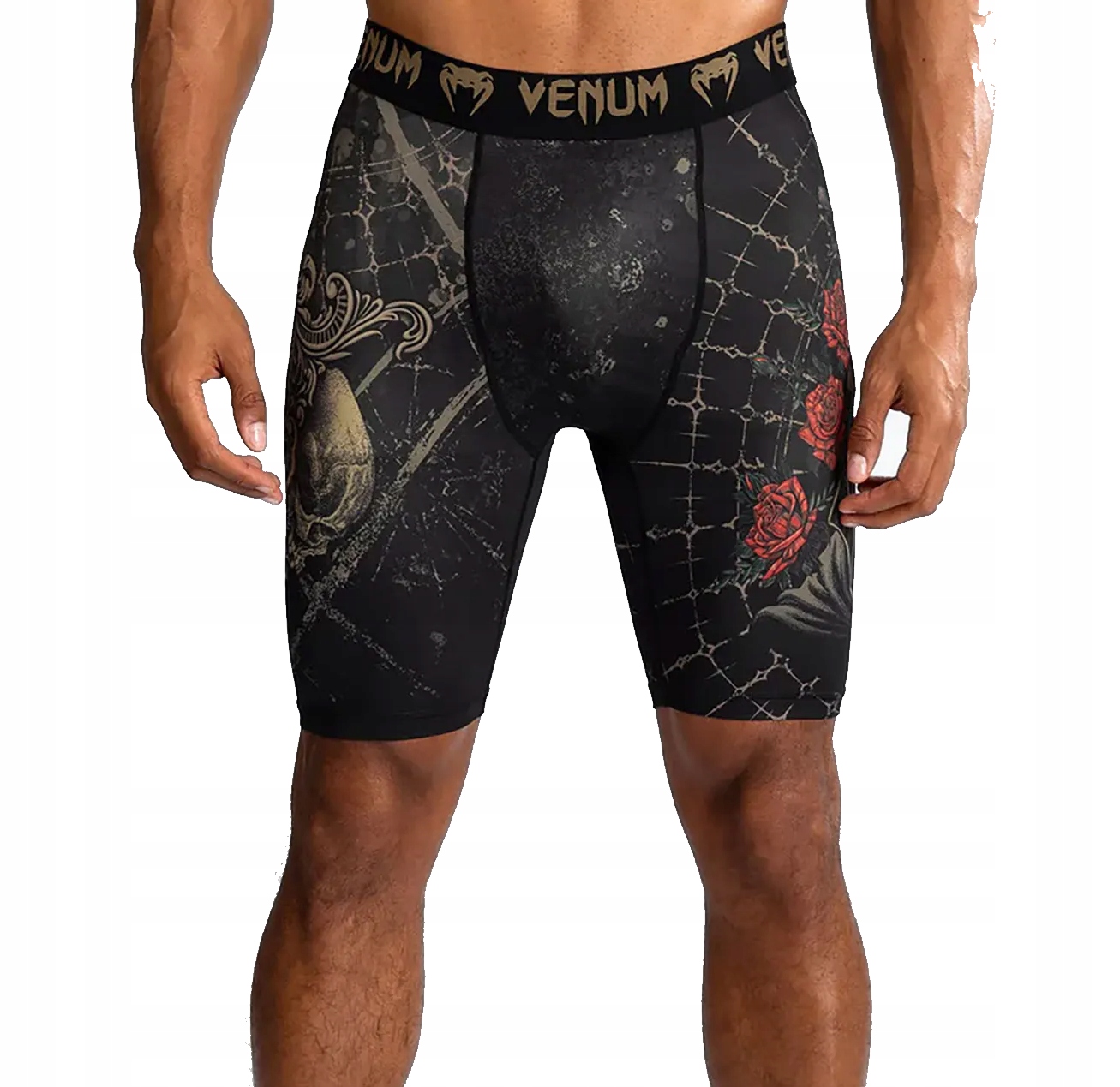 Venum Spodenki Kompresyjne Vale Tudo Santa Muerte 5.0 Black/Gold L