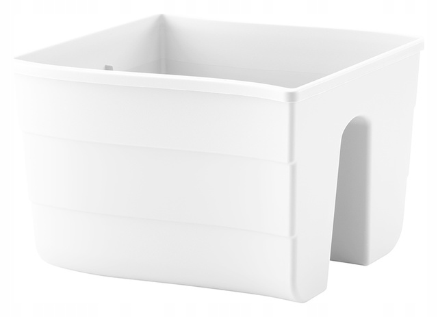 Doniczka balustradowa Fala 30 biała Formplastic
