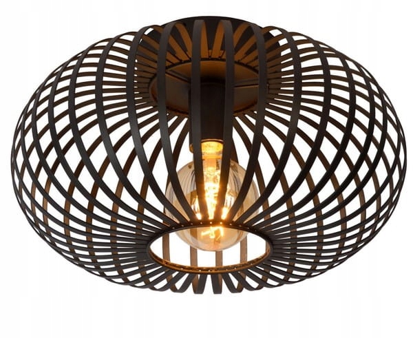 Stropní Svítidlo Lucide Manuela E27 60W Černá Industriální Design Lucide