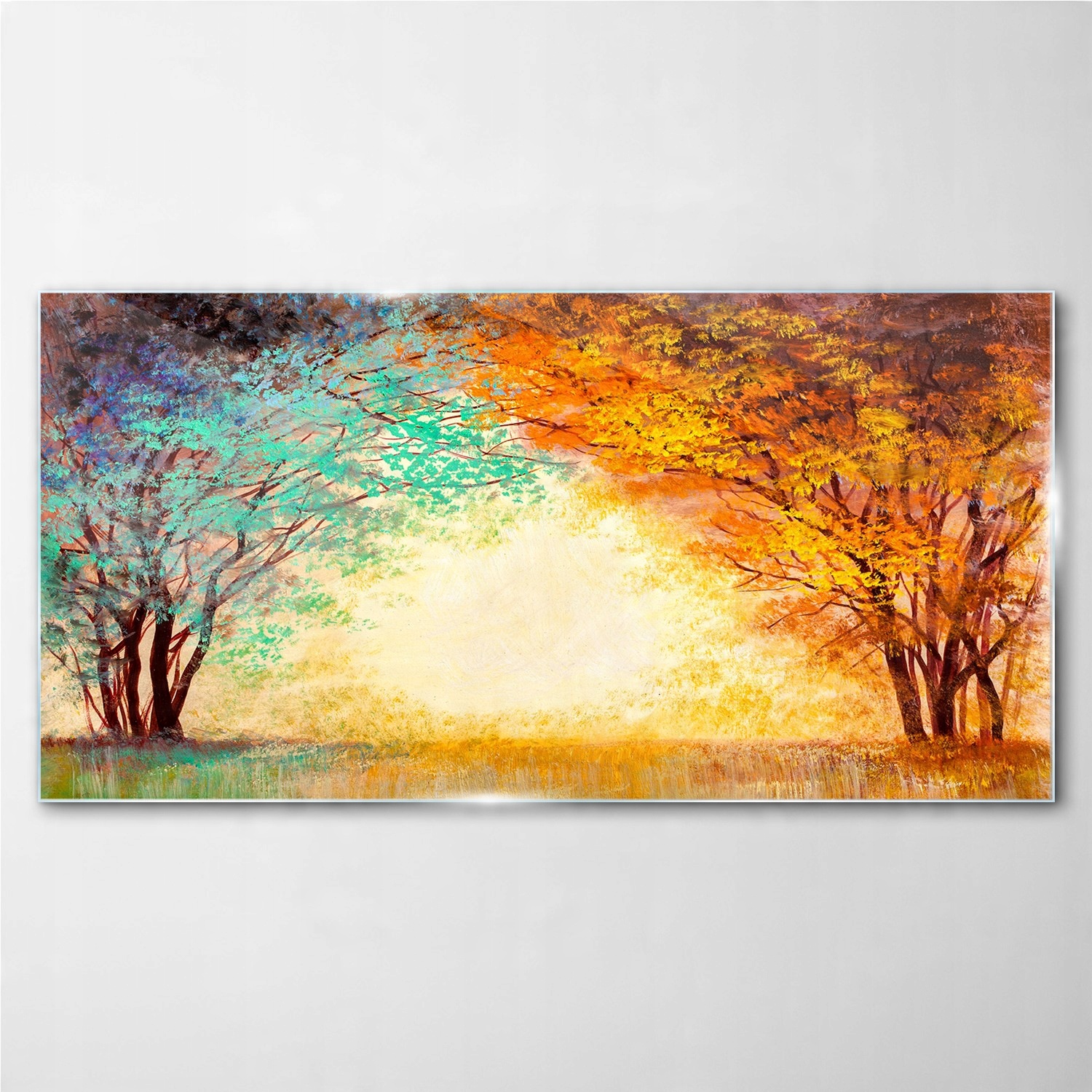 

Obraz z nadrukiem szklany Las liście 100x50 cm