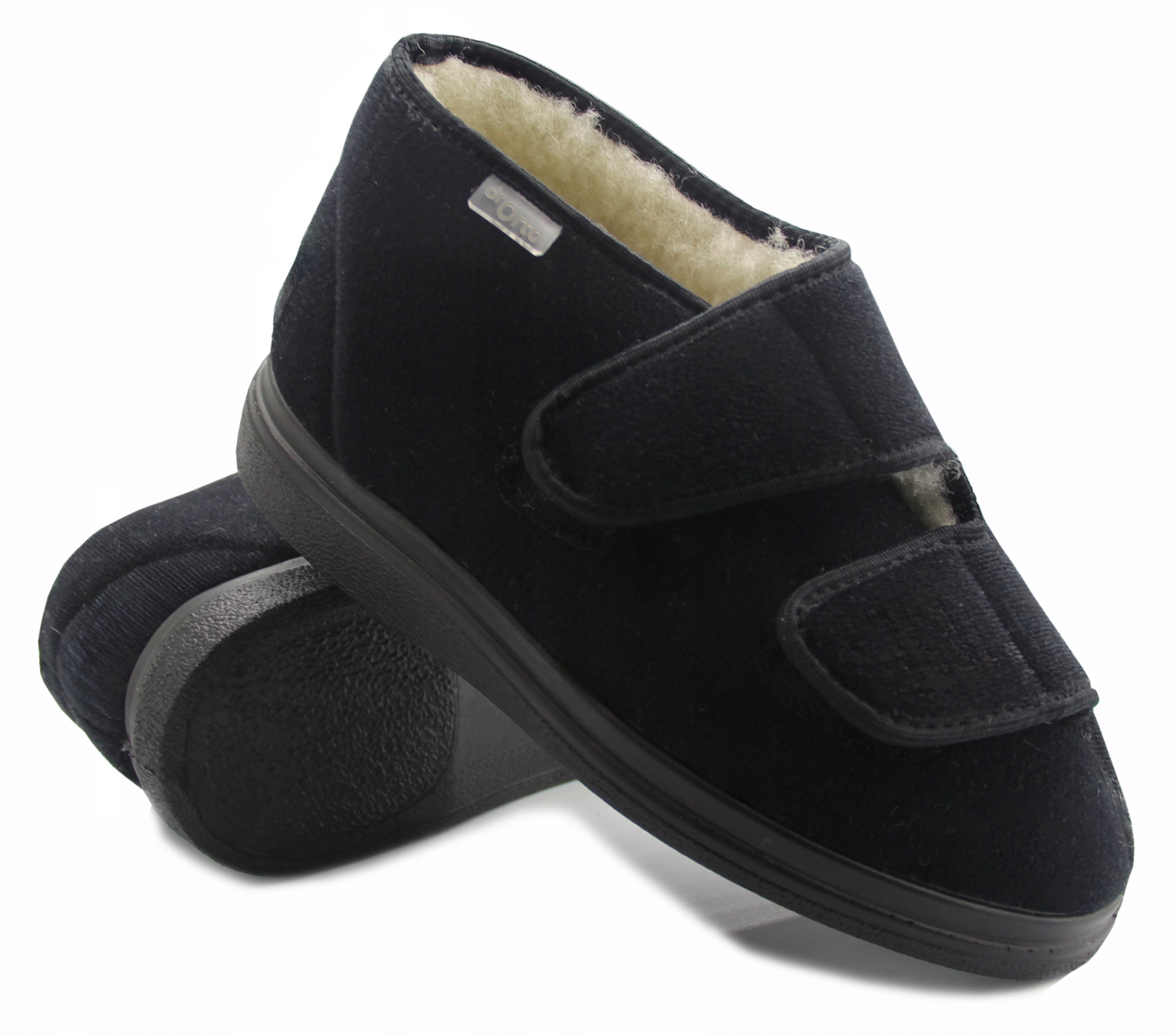 Teplé vysoké polobotky pro seniory, domácí obuv Dr Orto 986M011 42