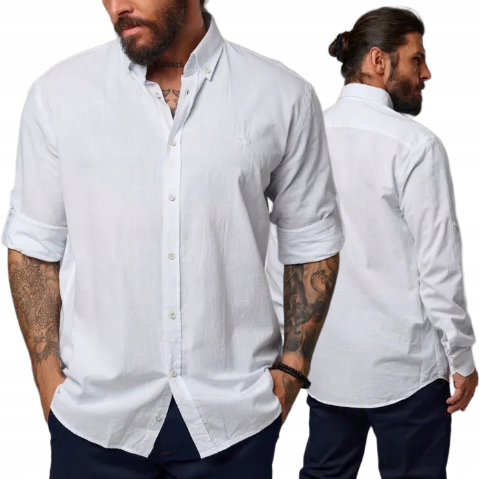 Pánská košile Premium Casual bavlněná s přídavkem lnu Regular
