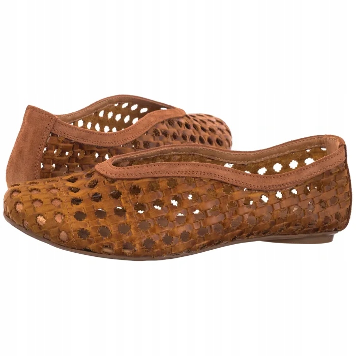 Dámské kožené baleríny Maciejka Rude 07307-29/00-0 Hnědé