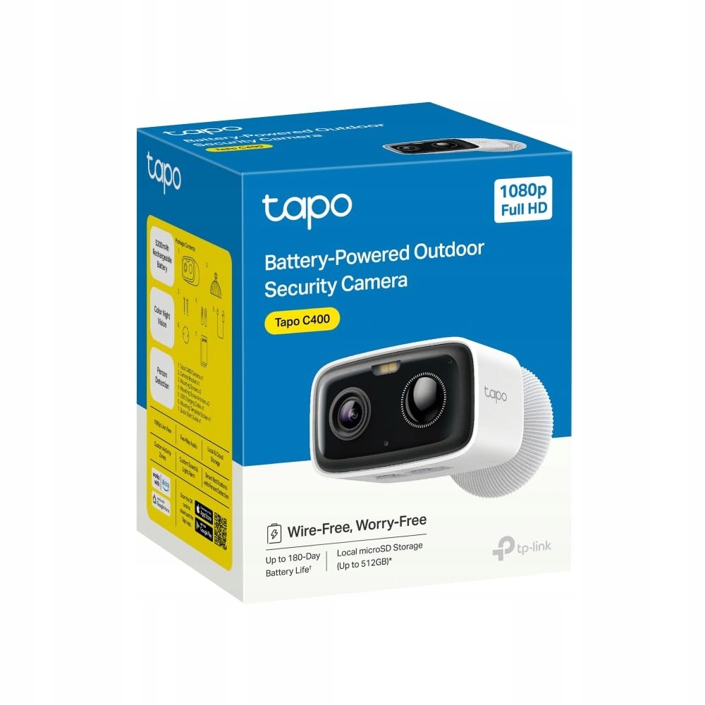TAPO C400 Kamera Zewnętrzna Akumulatorowa 1080p HD WiFi Nocna Pogodoodporna — miniatura 8