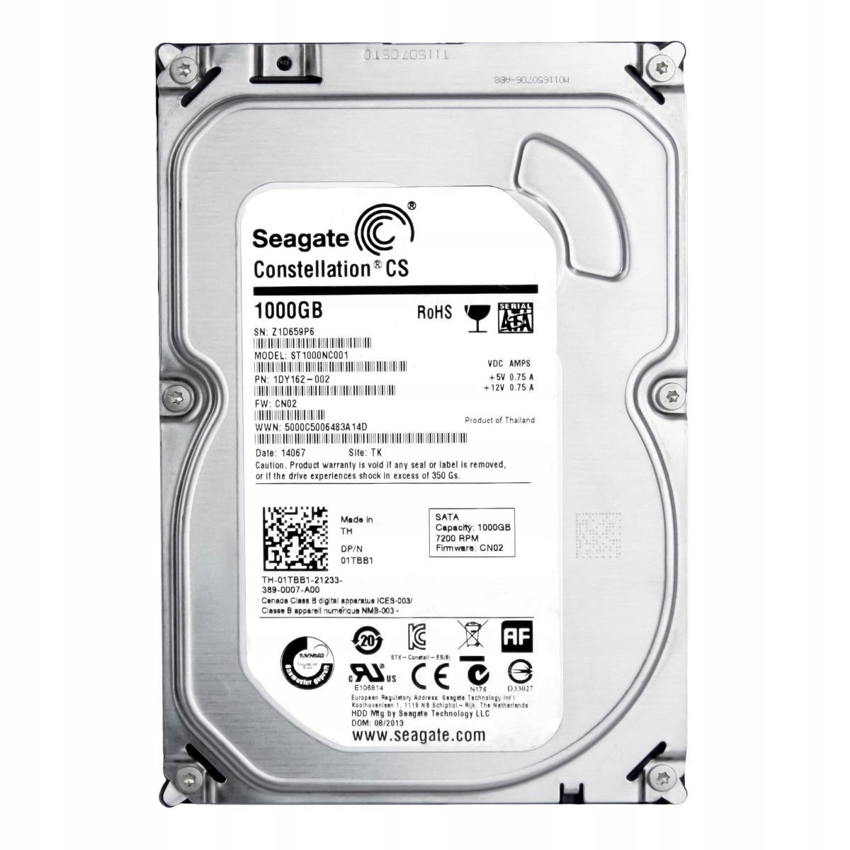 Dell 01TBB1 1TB 7.2K 64MB Sata II 3.5 ST1000NC001