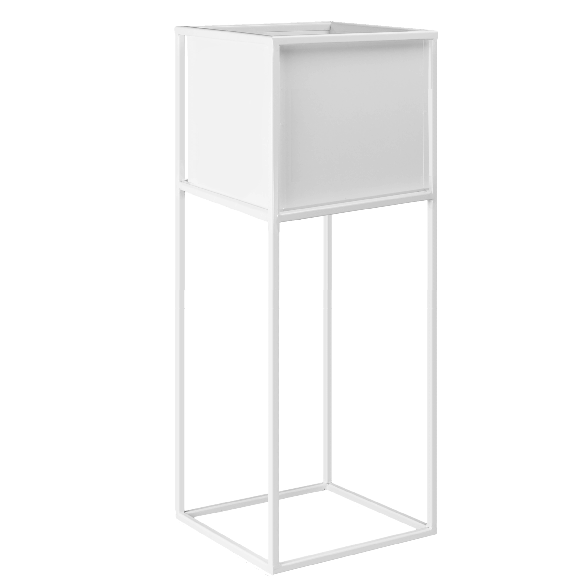Držiak Na Kvetináč kovový s kvetináčom Loft 60 cm biely