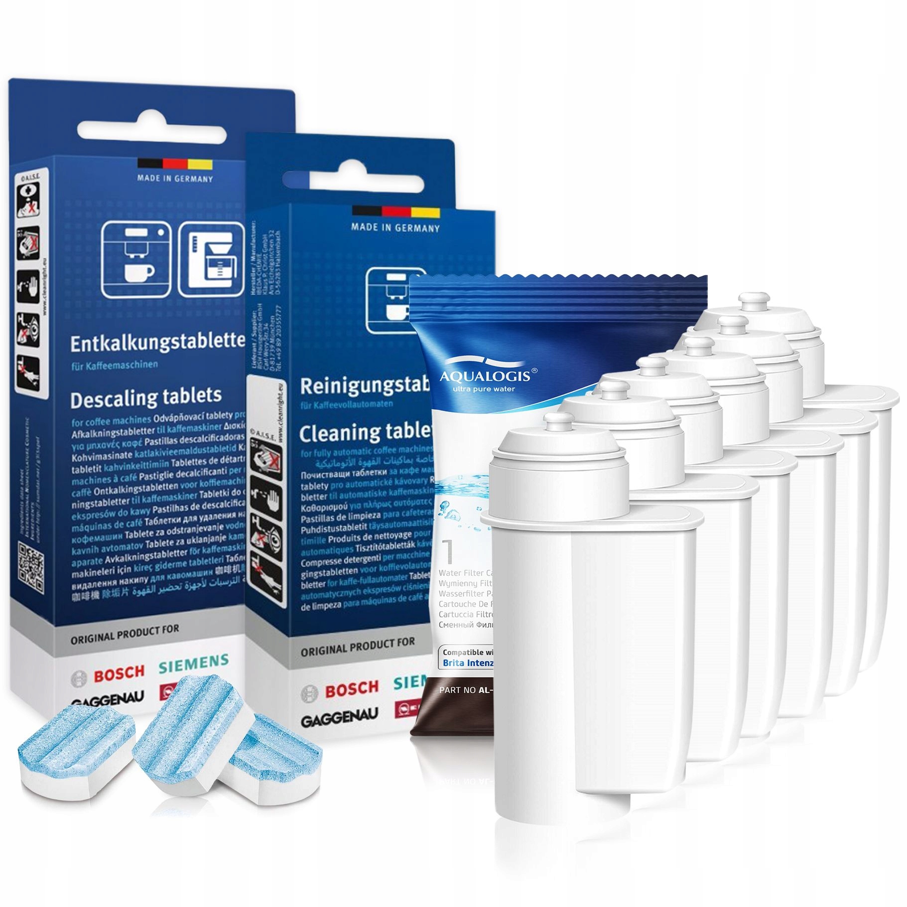 6 x AL-Inte filtr pro kávovar Bosch odvápňovací tablety čisticí tablety