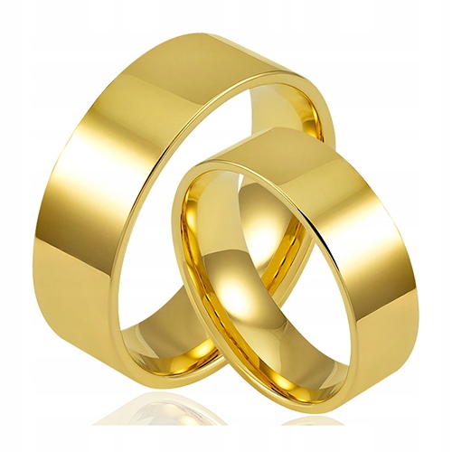 ZŁOTE KLASYCZNE OBRĄCZKI ŚLUBNE BEZSZWOWE KOMPLET Marka Fajngold