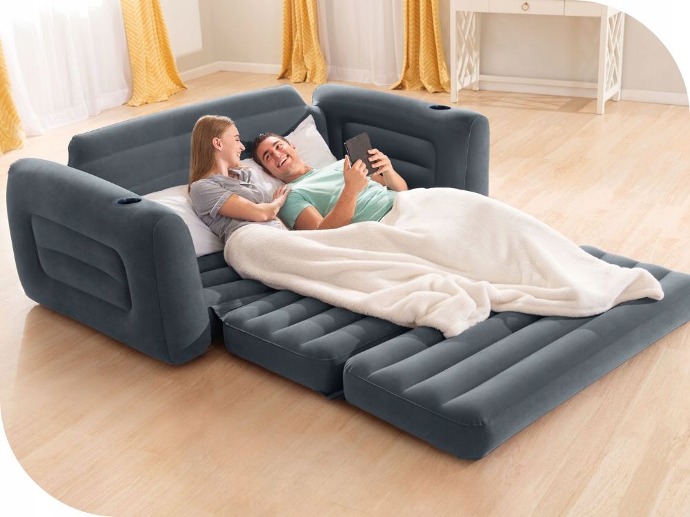 Materac Dmuchany Łóżko Sofa 2W1 Intex z Pompką NEW Długość 203 cm