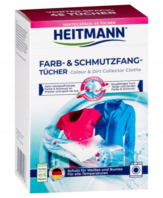 

Heitmann Farb Chusteczki Wyłapujące Kolor 45szt De