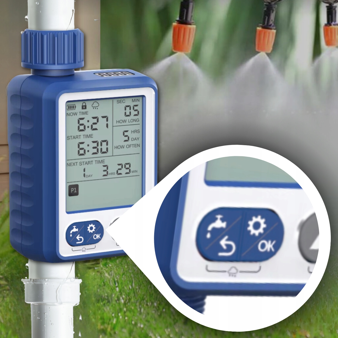 STEROWNIK DO PODLEWANIA CZUJNIK DESZCZU ELEKTRONICZNY OGRODOWY AUTOMATYCZNY Marka Cellfast