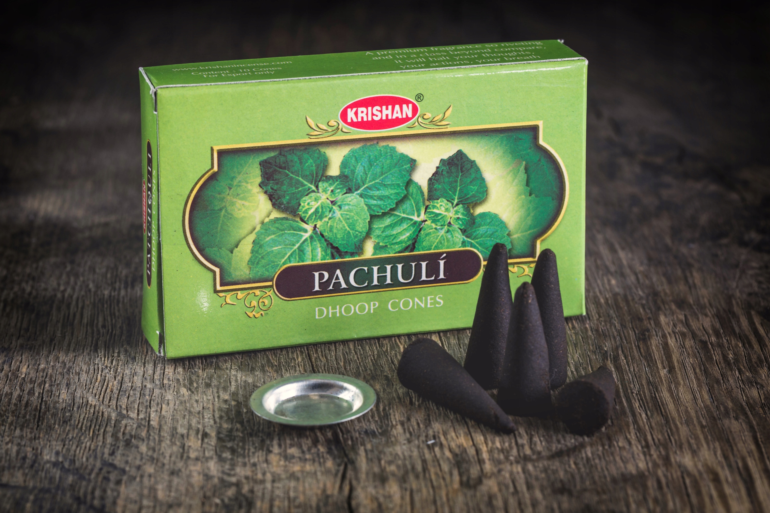 KADZIDEŁKA STOŻKOWE Krishan 10szt - Paczułka Nazwa zapachu producenta Pachuli